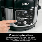 Ninja Foodi 10 in 1, 6.5 Quart Pro Pressure Cooker Air Fryer Multicooker, Precise Heating, Stainless (OS300): Home & Kitchen