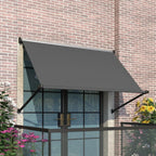AECOJOY Retractable Awning, 40"x80" Manual Outdoor Awnings for Door Entrance, Sun Shade Canopy