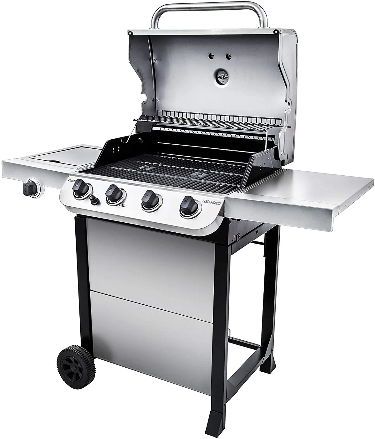Char-Broil 463377319 Performance 4-Burner Cart Style Liquid Propane Gas Grill, Stainless Steel