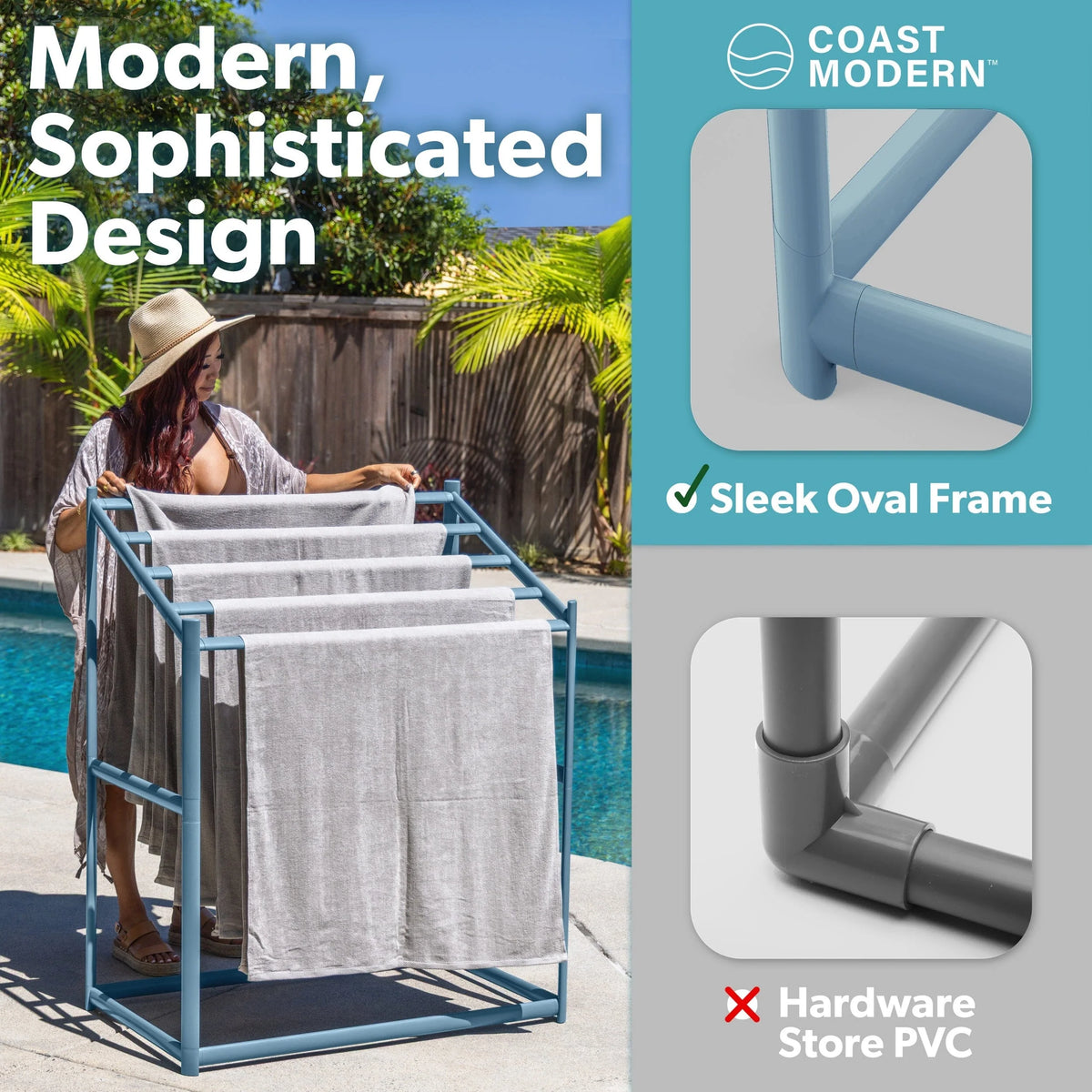 All-Weather Towel Rack | Stone Blue
