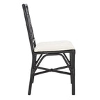 Set of 2 SAFAVIEH Maye Rattan Accent Chairs with Cushions - Dimensions: 18.5" W x 20.9" L x 35.8" H
