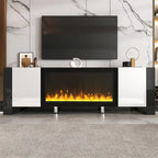 Contemporary TV Stand with Electric Fireplace - Fits TVs Up to 78 Inches