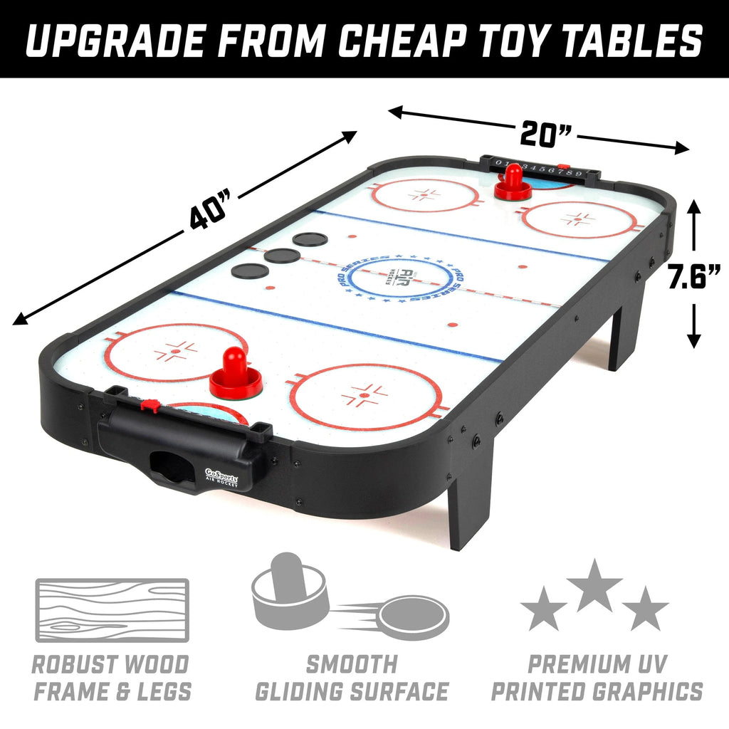 40" Tabletop Air Hockey Table | Black