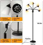 DINGLILIGHTING Floor Lamp Tall for Room: Flexible Gooseneck Floor Lamps Standing for Bedroom Home Office - Modern Floor Lights 5 - Light