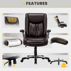 Ergonomic Office Chair with High Back Flip Up Armrests and Rolling Base