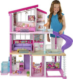 Barbie DreamHouse Dollhouse with elevator, pool, lighting and over 70 accessories C 3-story playset