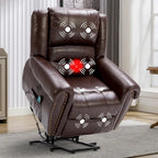 Comfortable Power Lift Recliner Chair with Breathable Fabric, Massage, Heat, and USB Charging Port