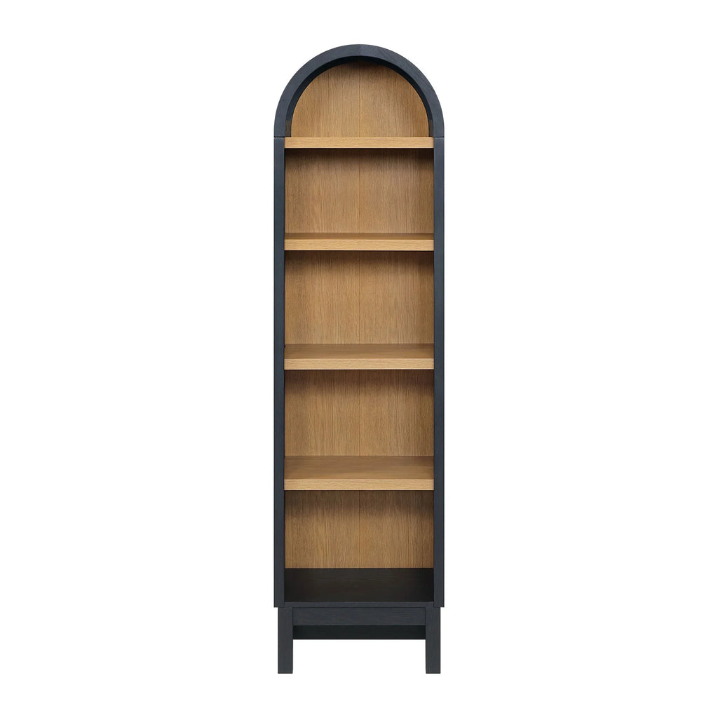 Better Homes & Gardens Juliet Narrow Arch Bookcase, Deep Green and Light Honey