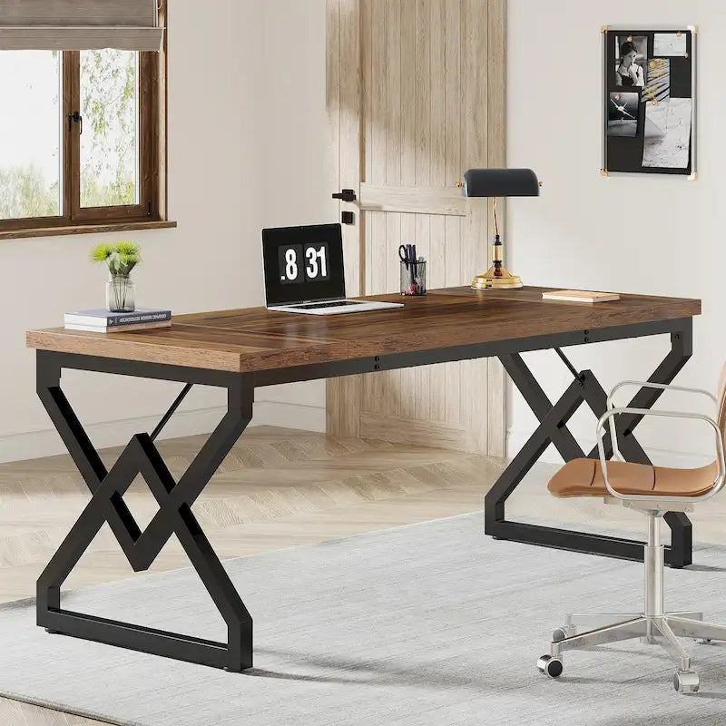 63-Inch Spacious Executive Desk for Home Office Use