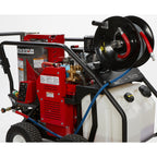 Northstar Pressure Washer Hose Reel with 50ft. Steel - Braided Hose, 3/8in. x 100ft. Capacity, 5000 PSI