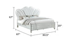 Eros King 4PC Bedroom Set with Manufactured Wood & Tufted Detailing in Silver