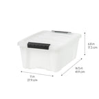 Stack & Pull Storage Box - 12 QT, 4 Pack, Pearl