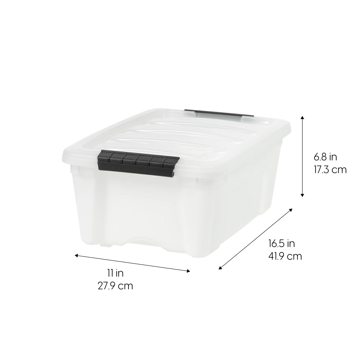 Stack & Pull Storage Box - 12 QT, 4 Pack, Pearl