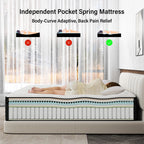 CICIMLU 12 inch Queen Mattress,Gel Memory Foam & Spring Hybrid Medium Comfort Mattress in a Box,CertiPUR-US