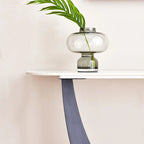 Contemporary Console Table with Elegant Design, Metal Frame, and Adjustable Foot Pads for Entryway
