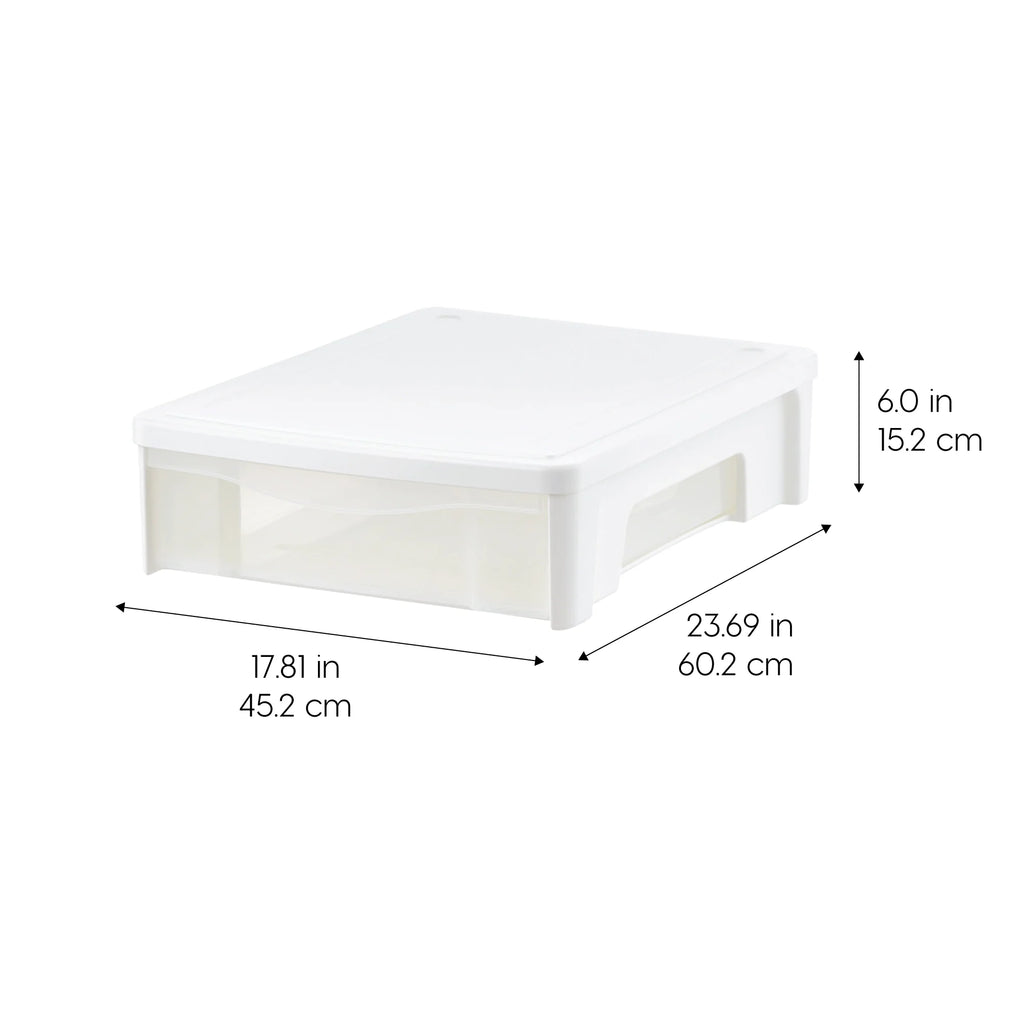 Underbed Storage Stackable Sliding Drawer 22 Qt 2 Pack