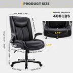 Ergonomic Office Chair with High Back Flip Up Armrests and Rolling Base