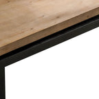 Versatile 2-Tier Coffee Table in Black and Natural Wood for Living Room