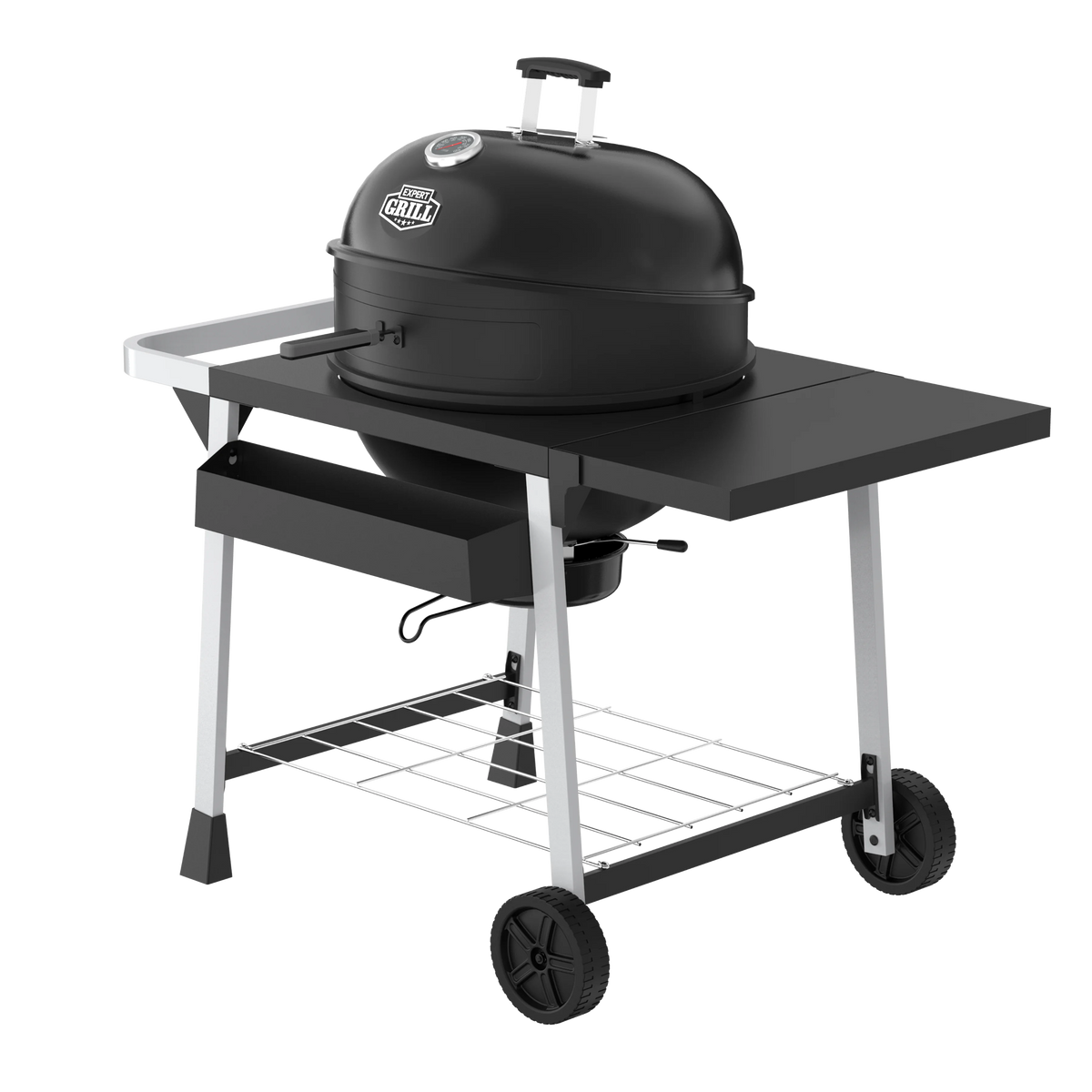 Expert Grill Kettle Cart with Pizza Accessories and Warming Rack