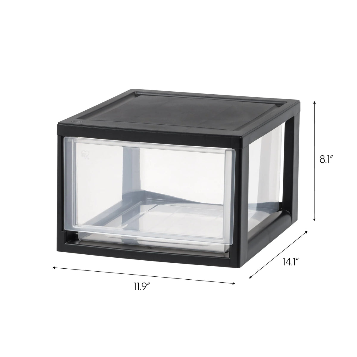 Stackable Plastic Storage-Drawer, 3-Drawer Organizer Unit