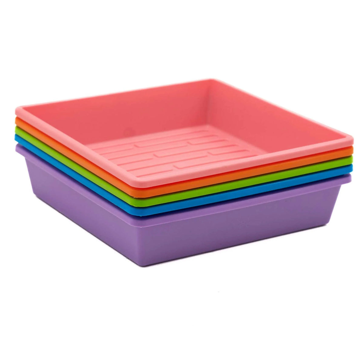 1010 Trays 2.5" Deep - Extra Strength | 10 Trays / Multicolor / With Hole