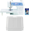 Brother Sewing and Quilting Machine, Computerized, 165 Built-in Stitches, LCD Display, Wide Table, 8 Included Presser Feet, White, 20x12x17