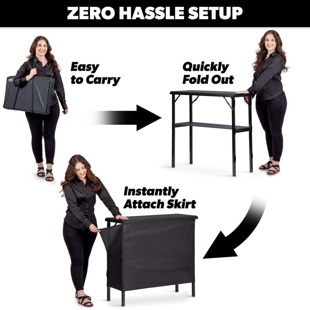 Lightweight Portable Bar with Black Skirt