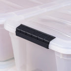 Stack & Pull Storage Box - 12 QT, 4 Pack, Pearl