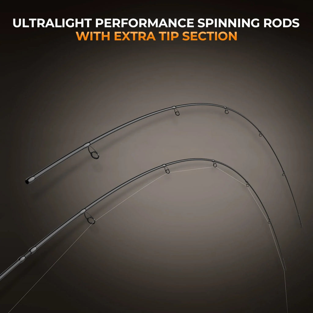 KastKing Zephyr Spin Finesse Twin-Tip Spinning Rod | Spinning / 7'2" / Extra Fast-Light-3pcs + Extra Tips
