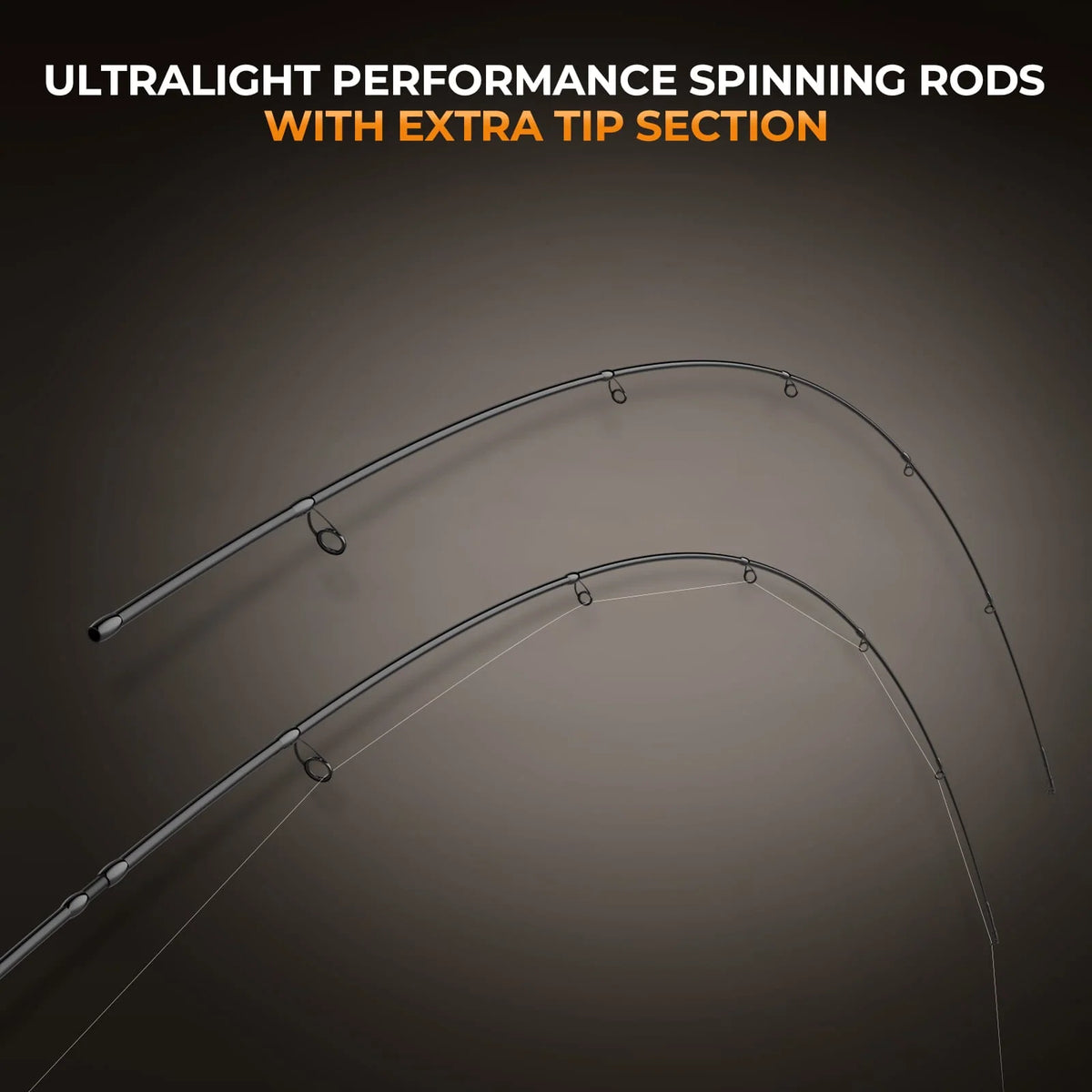 KastKing Zephyr Spin Finesse Twin-Tip Spinning Rod | Spinning / 7'2" / Extra Fast-Light-3pcs + Extra Tips
