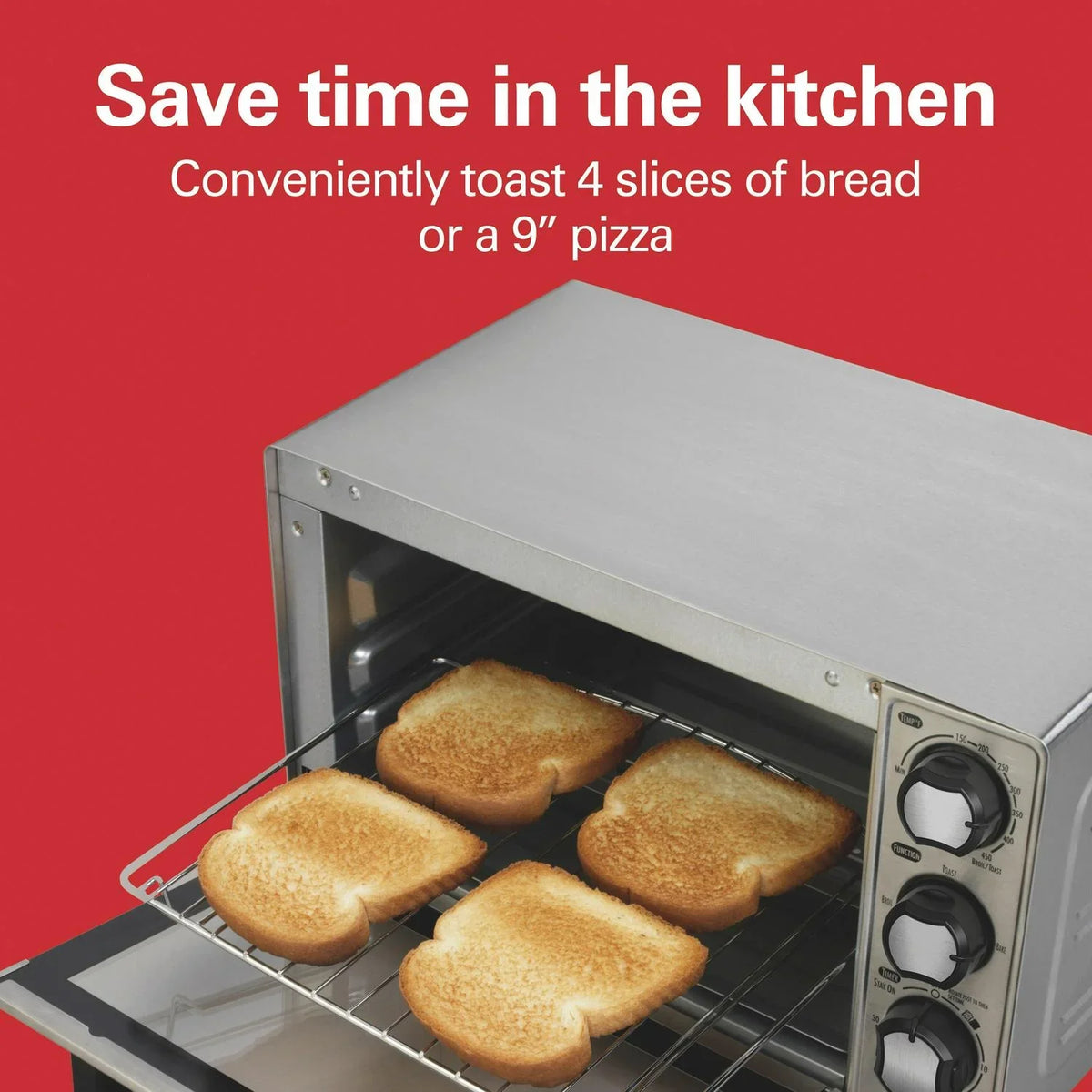 Hamilton Beach 4 Slice Stainless Steel Toaster Oven