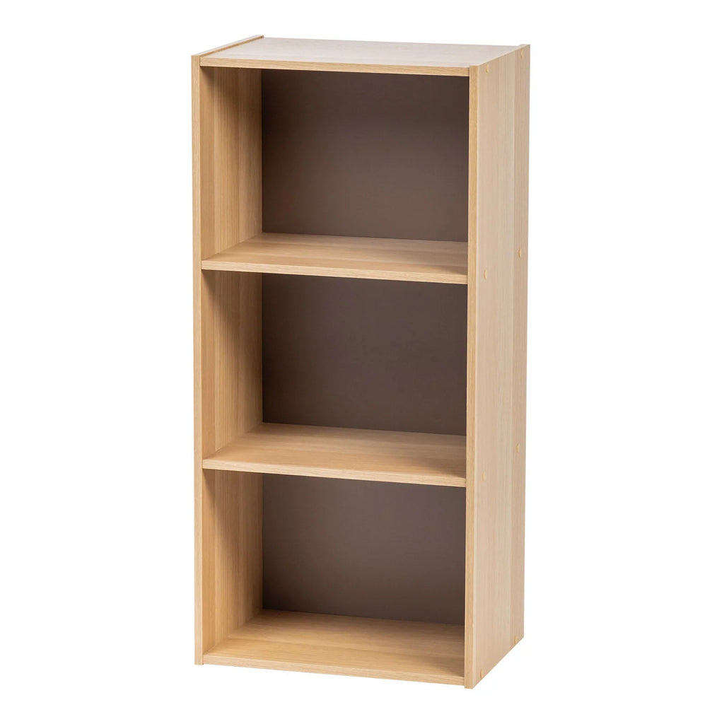 Wood Storage Shelf - 3 Tier | Brown/White