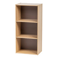 Wood Storage Shelf - 3 Tier | Brown/White