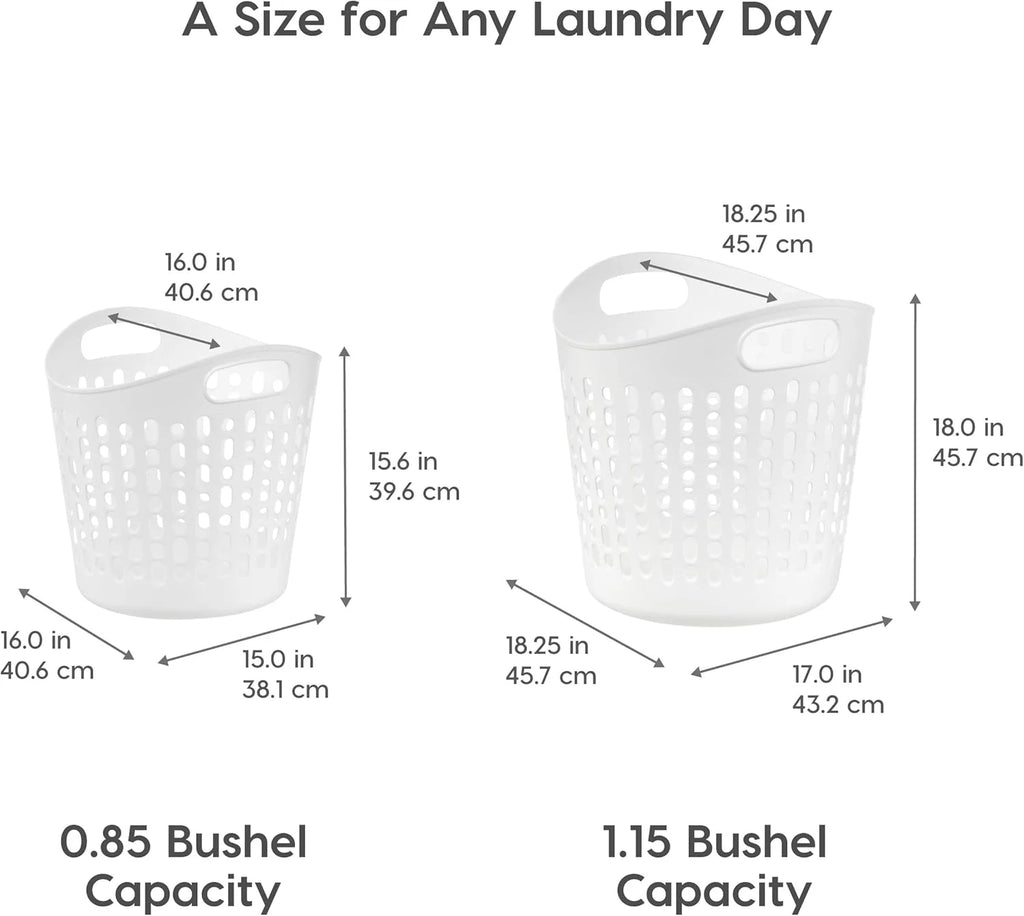 Plastic Laundry Basket, 40L - 3 Pack