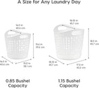 Plastic Laundry Basket, 40L - 3 Pack