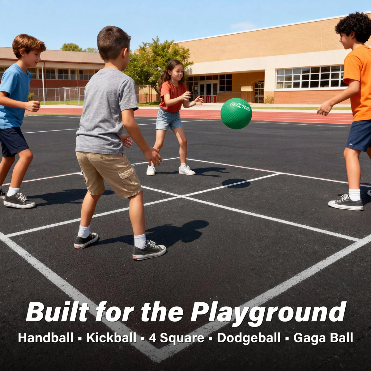 10" Playground Ball, 6-pk with Pump