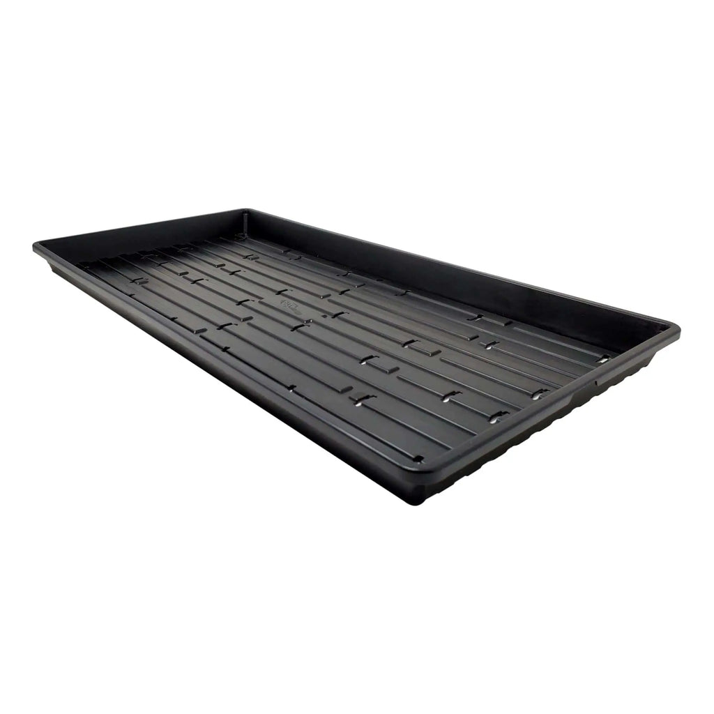 1020 Microgreen Trays | Extra Strength Shallow 1020 Trays | 1 Tray / No Holes / Black