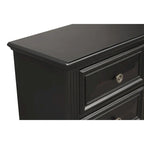 Roundhill Furniture Renova Vintage Black Wooden Bedroom Collection