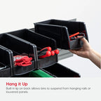 Stackable Open Front Shelf Bin Storage Organizer | M - 4 Pack