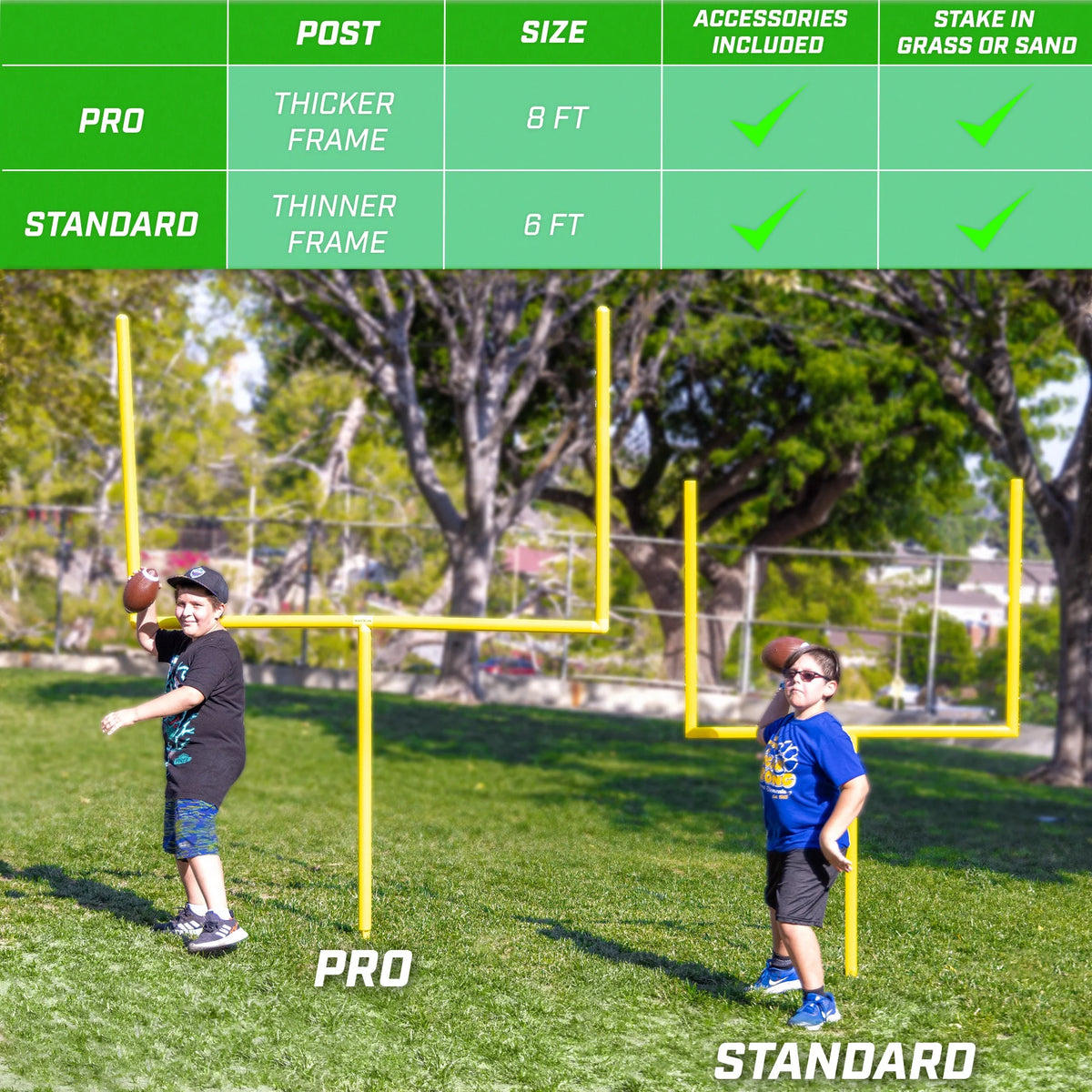 6' Football Field Goal Post Set
