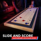 2-in-1 Shuffleboard & Curling Board Game
