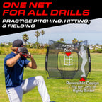 7' x 7' Baseball & Softball Net with Xtraman Batter