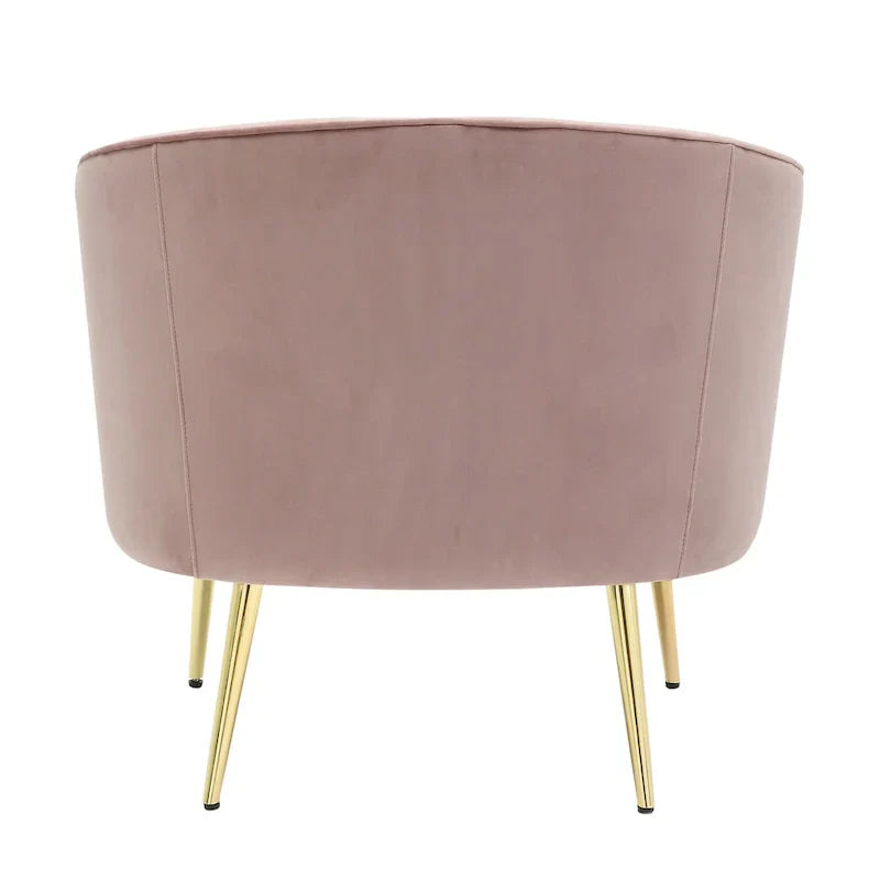 Randolf Velvet Accent Chair in Silver Orchid