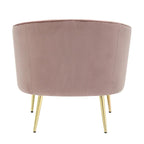Randolf Velvet Accent Chair in Silver Orchid