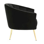 Randolf Velvet Accent Chair in Silver Orchid