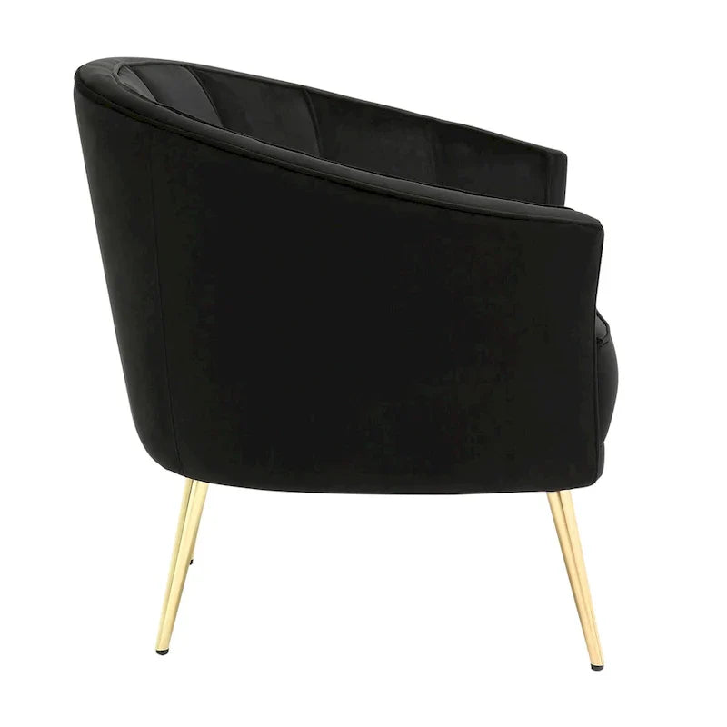 Randolf Velvet Accent Chair in Silver Orchid