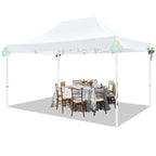 HOTEEL 10x15 Heavy Duty Canopy Tent ,Pop up Canopy for Parties Wedding,Commercial Easy up Gazebo with Roller Bag,UV 50+ &,White