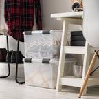 Storage Box, WeatherPro 46 Qt 2 Pack, Clear