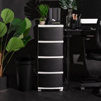 4 Slim Drawer Storage | Black