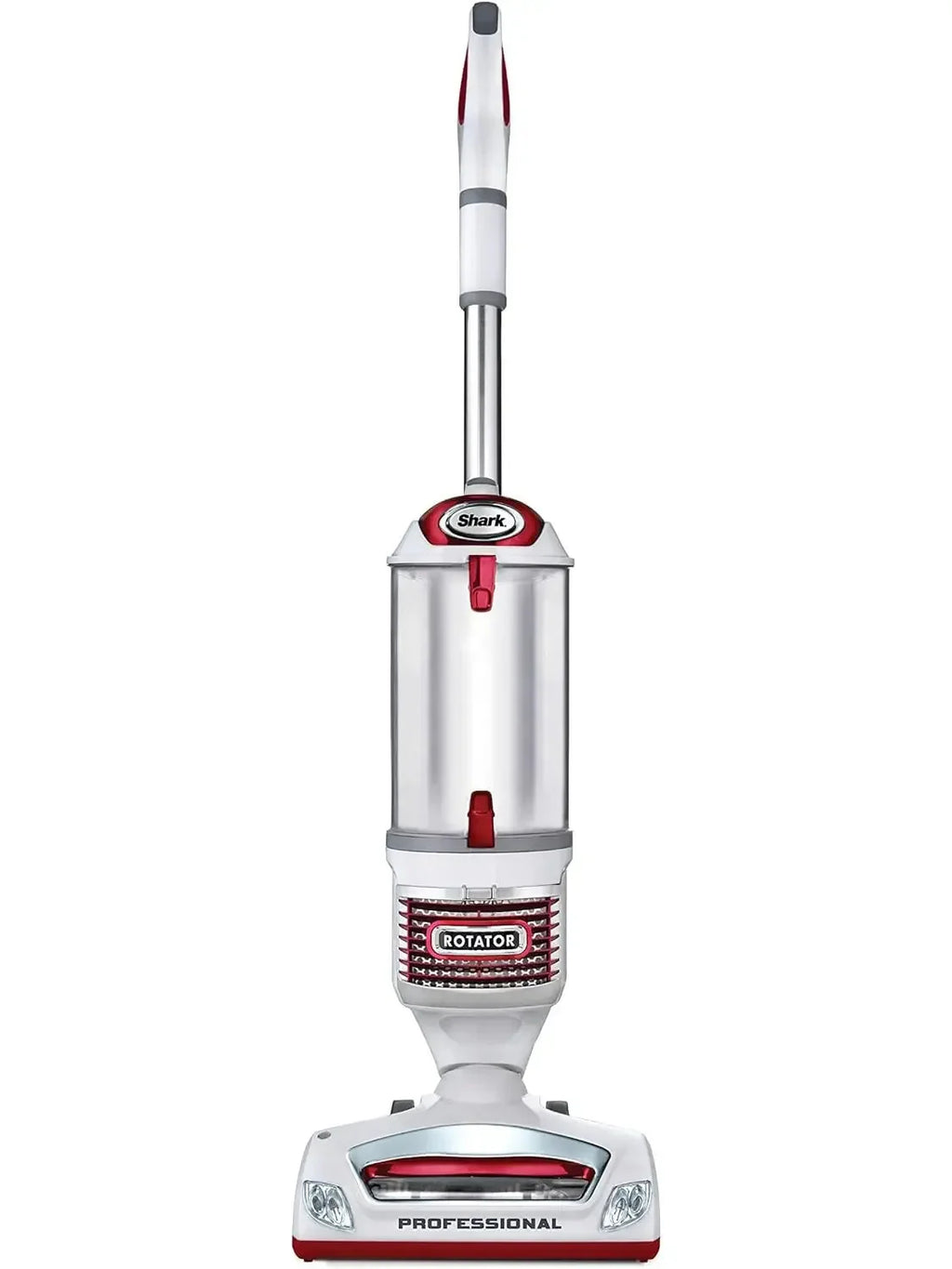 Shark NV501 Rotator Professional Lift-Away Upright Vacuum with HEPA Filter, Swivel Steering, LED Headlights, Wide Upholstery Tool, Dusting Brush & Crevice Tool, White/Red, 12, 18, 14.